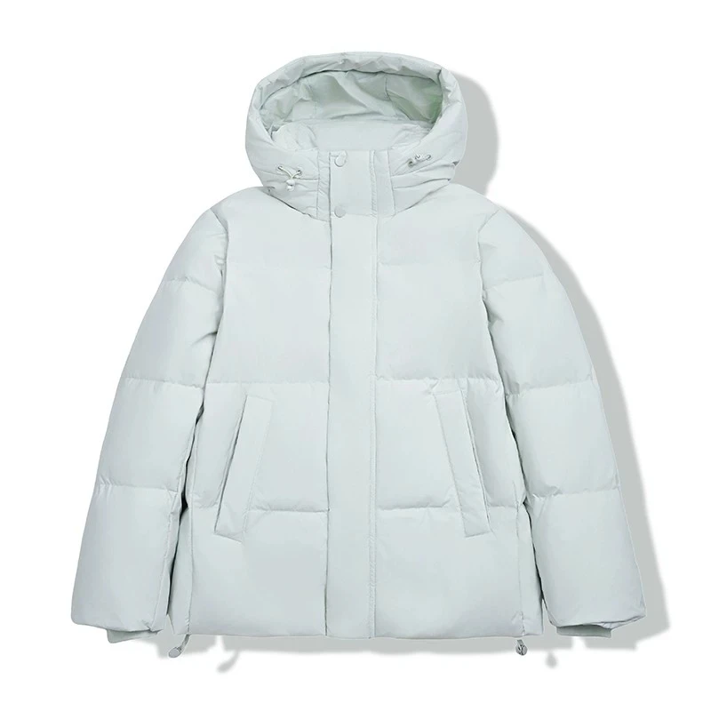 Chaqueta de plumón corta para mujer, abrigo con capucha holgado y grueso con plumón de pato blanco 90, chaquetas informales holgadas para mujer, Parker cálido para invierno 2025
