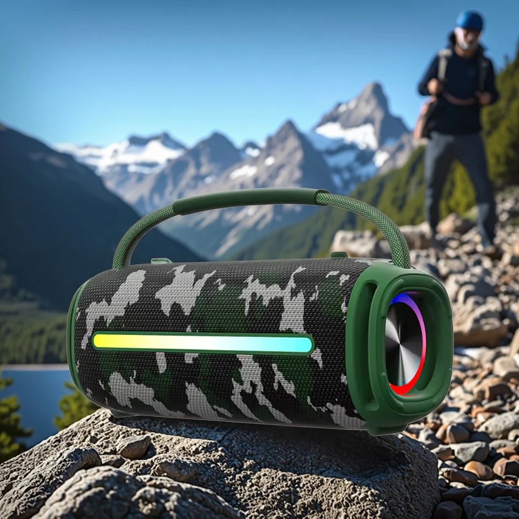 Portable Dual Rgb Led Lighting Speakers With High Sound Quality Long Battery Life