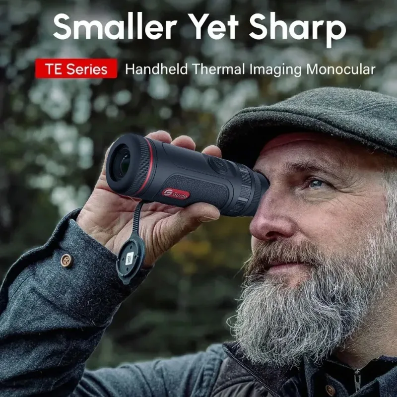 Guide 400x300 Thermal Imager Monocular with 1300m Detection Range, 5H Battery & IP67 for Hunting/Night Wildlife Observation