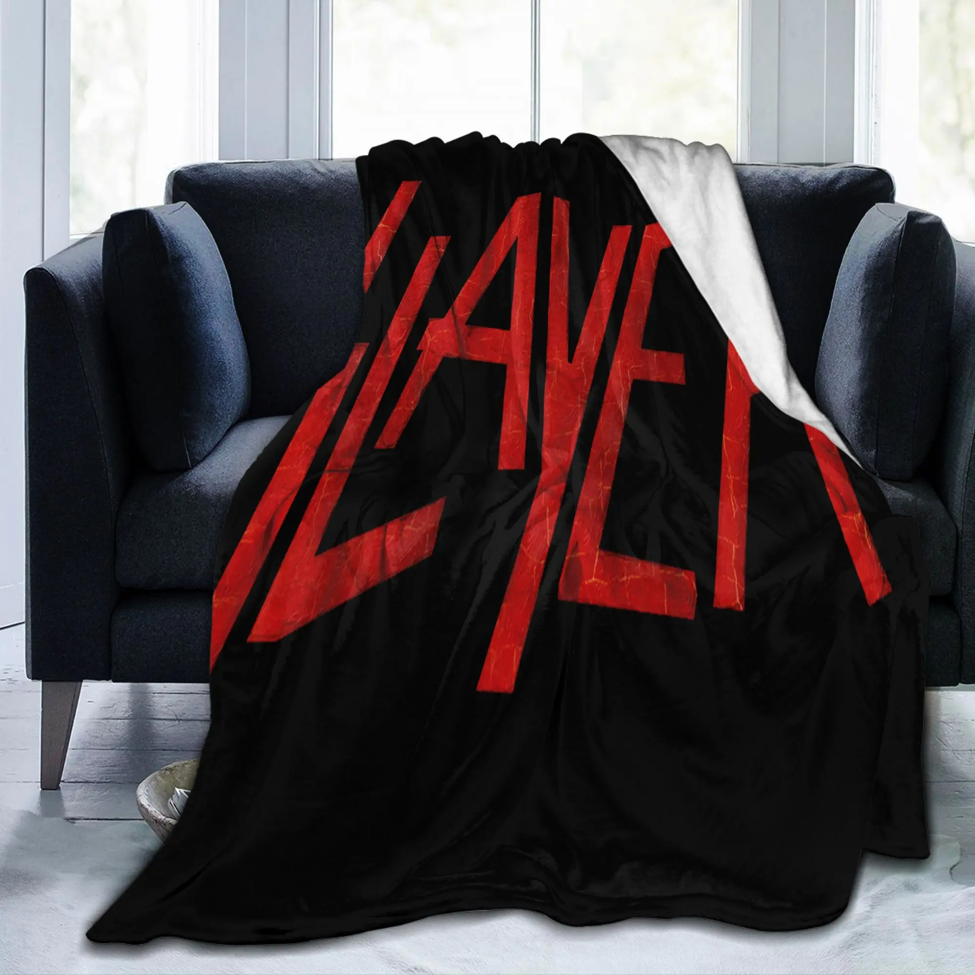 Custom S-Slayers Letter  Blanket 3D Print Soft Flannel Fleece Warm Heavy Metal  Throw Blankets for Office Bed Sofa Quilt