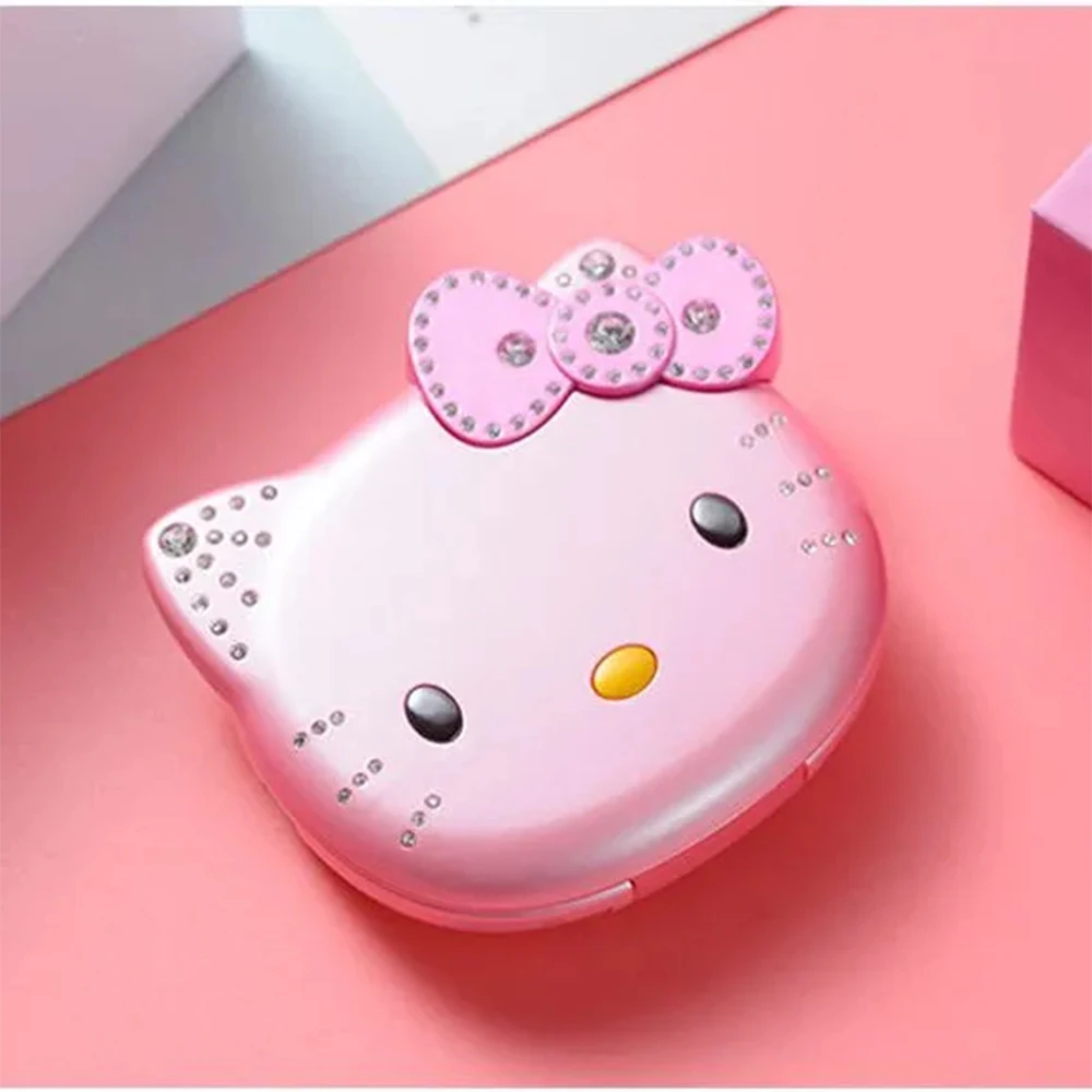 

Kawaii New K688 Hello Kitty Cute Mini Girl Мобильный телефон с откидной мультяшной крышкой без замка Детский мобильный телефон с двумя картами Детские подарочные игрушки