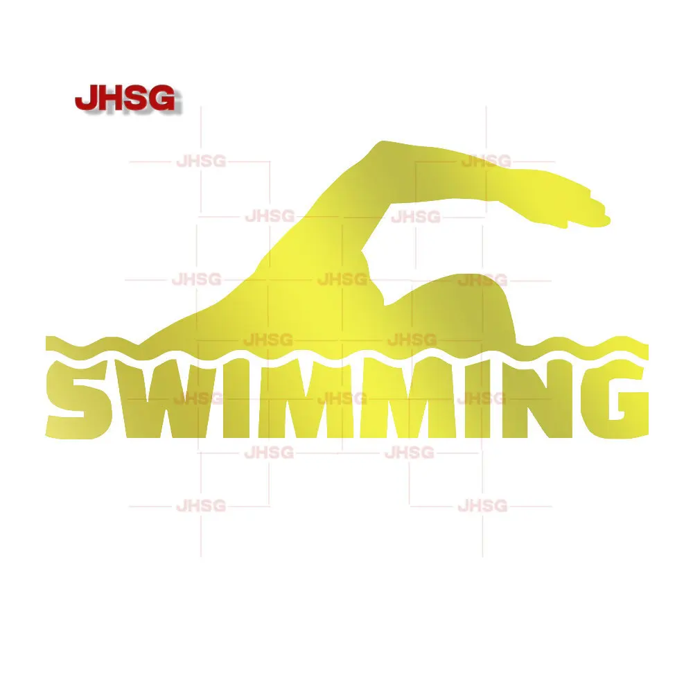 Car Sticker Motorcycle Swimmer Swimming Pool Water Sports Creative Decoration Accessories Waterproof PVC