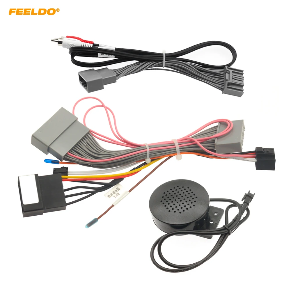 

FEELDO Car 16pin Power Cord Wiring Harness Adapter For Honda Acura (09-13) Installation Head Unit Cable With Speaker #HQ2103