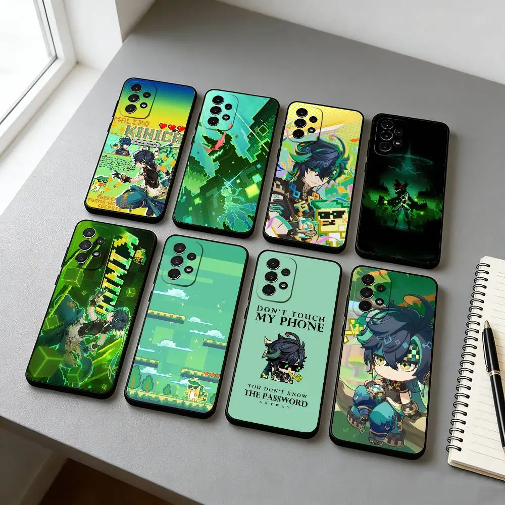 

Genshin K-Kinich Phone Case Black Silicone Soft For Samsung S25,S24,S21,S22,S23,S30,Ultra,S20,Plus,Fe,Lite
