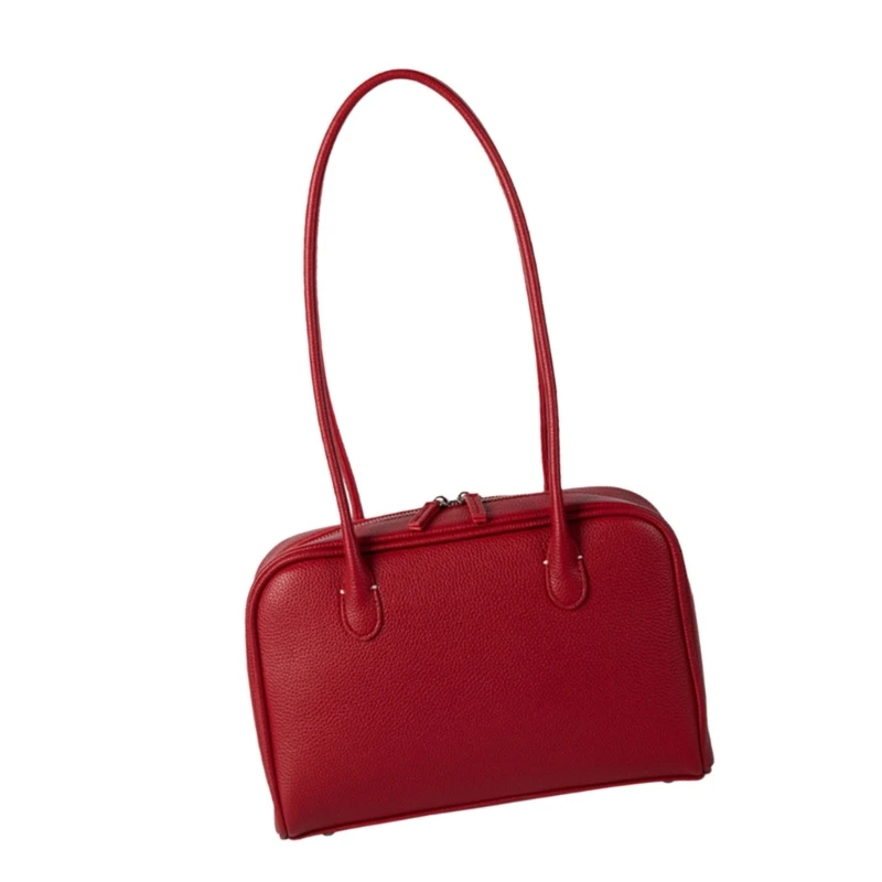 Bolsa axilas feminina elegante bolsa ombro simples bolsa axila couro PU