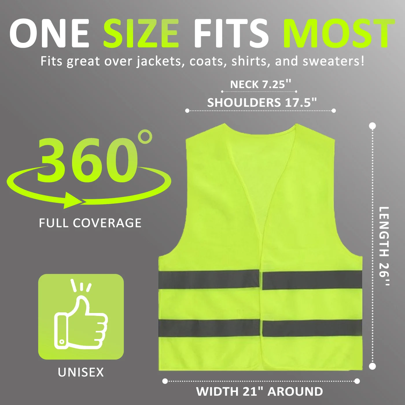 High Visibility Safety Vest with Reflective Strips 10 Pack, Hi Vis Vest for Women & Men Construction Outdoor Motorcycle