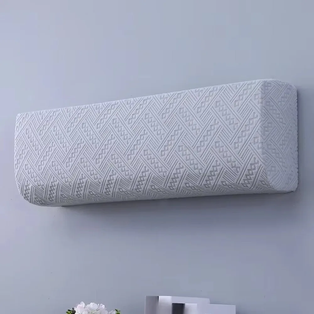 All-Inclusive Air Conditioner Dust Cover Wind Chime Pattern Soft Elastic Wall Mounted Air Conditioning Cover Easy Cleaning