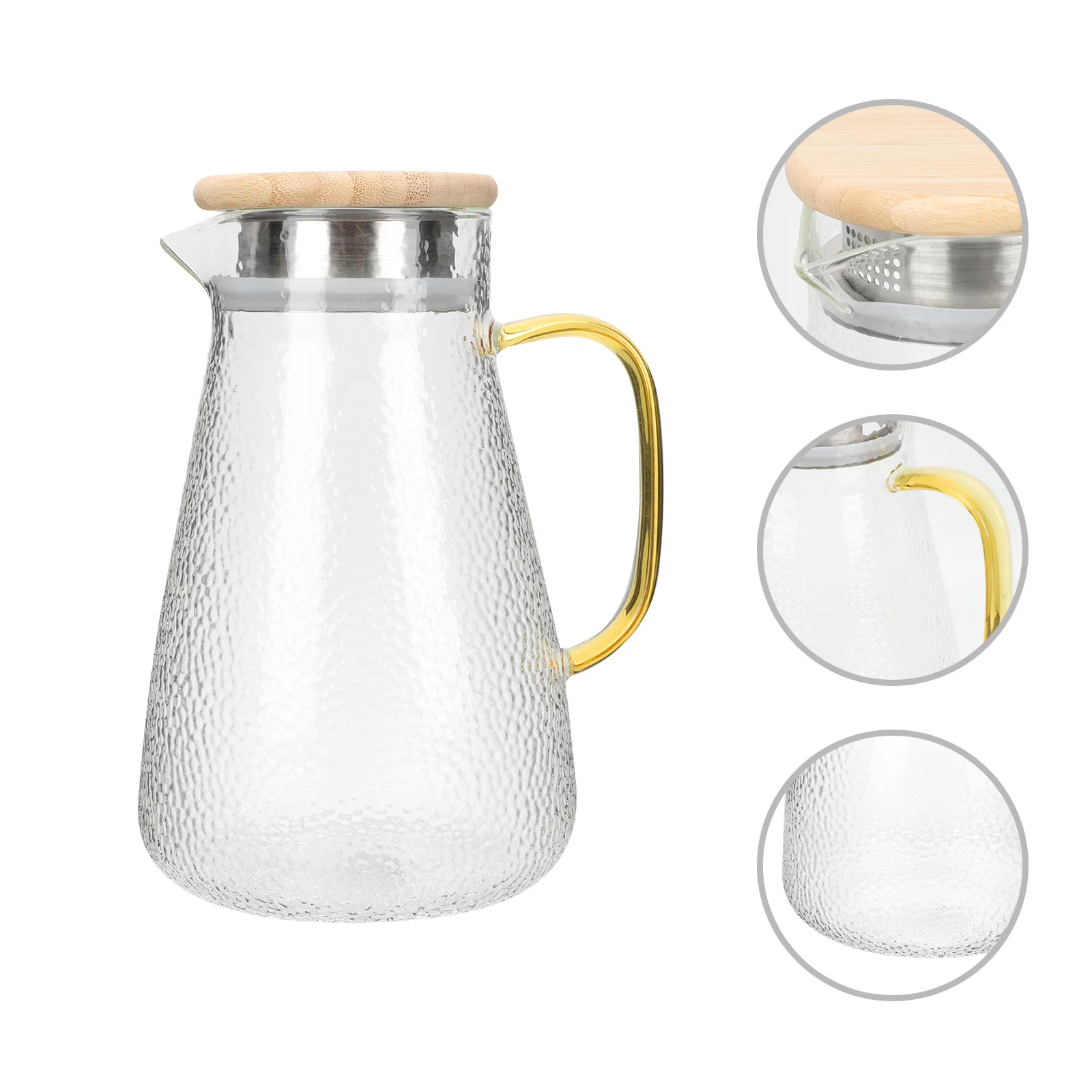 

Tea Pots Cold Water Bottle Kettle Kitchenware Utensil Juice Jug Glass Pitcher Cool-resistant Juices Office