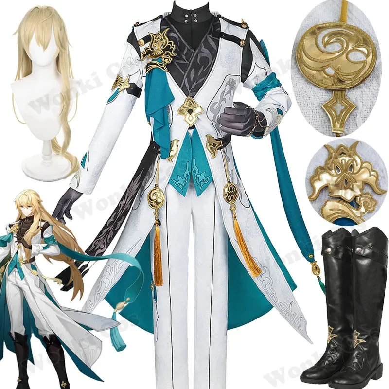

High Quality Luocha Cosplay Honki Star Rail Costume Wig Long Hair Luo Cha Cosplay Shoes Boots Outfits Full Set