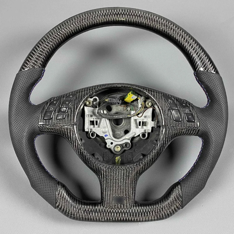 Handmade Leather Carbon Fiber Custom Car Steering Wheel with LED Display M3 E46 E39 E53 330ci 325i