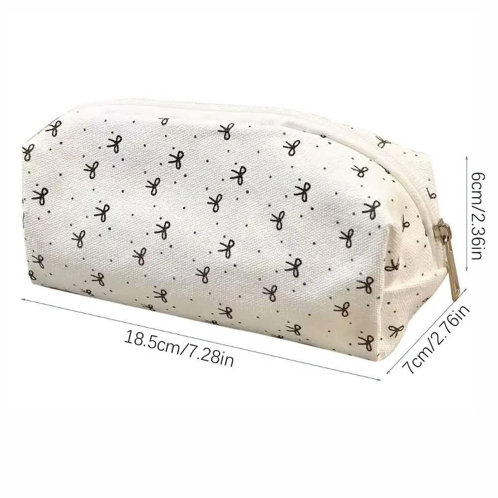 Cute Bowknot Pen Bag Large Capacity Multifunctional Pencil Case Stationery Organizer Students