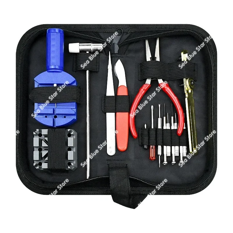 Watch repair, watch back cover remover,  repair tool set 16 pieces watch repair tool set