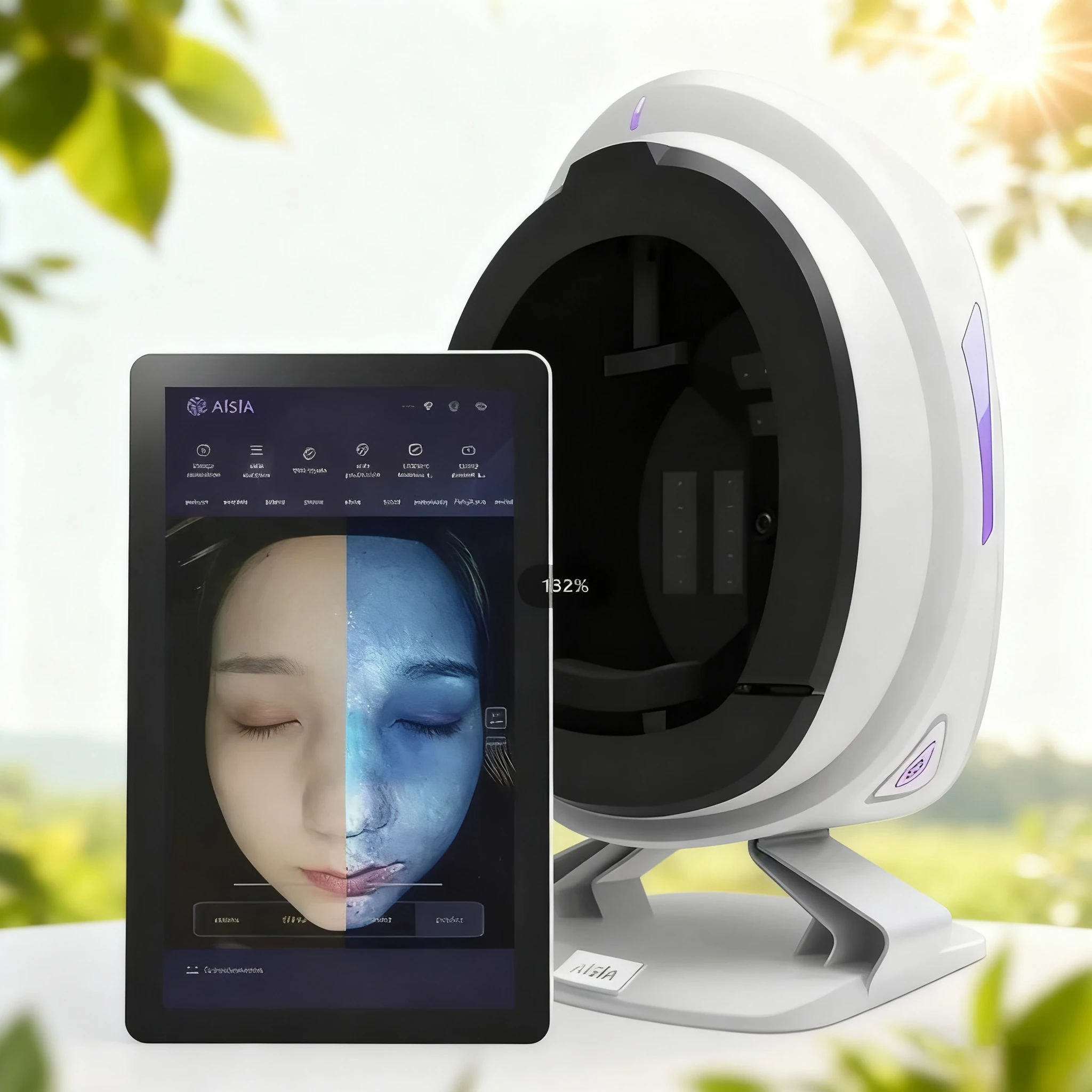 15,6-inch touchscreen 3D AI-huidscannermachine - Klantvisualisatie Magische spiegel voor poriën, rimpels, vocht en pigmentanalyse