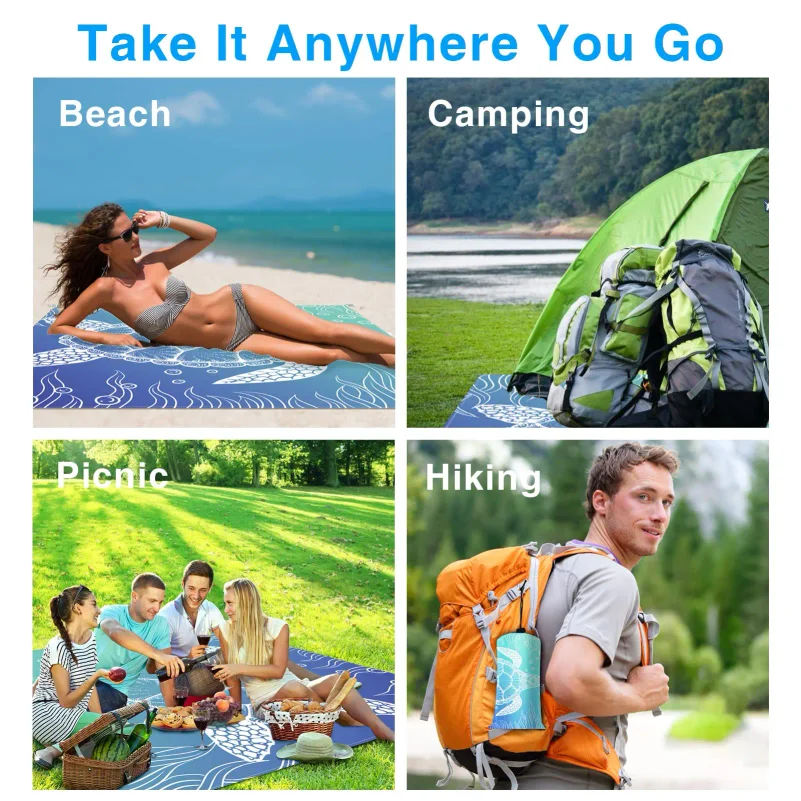 Beach Blanket Sandproof Lightw - огляд і ціна Outdoor Camping Rug Waterproof