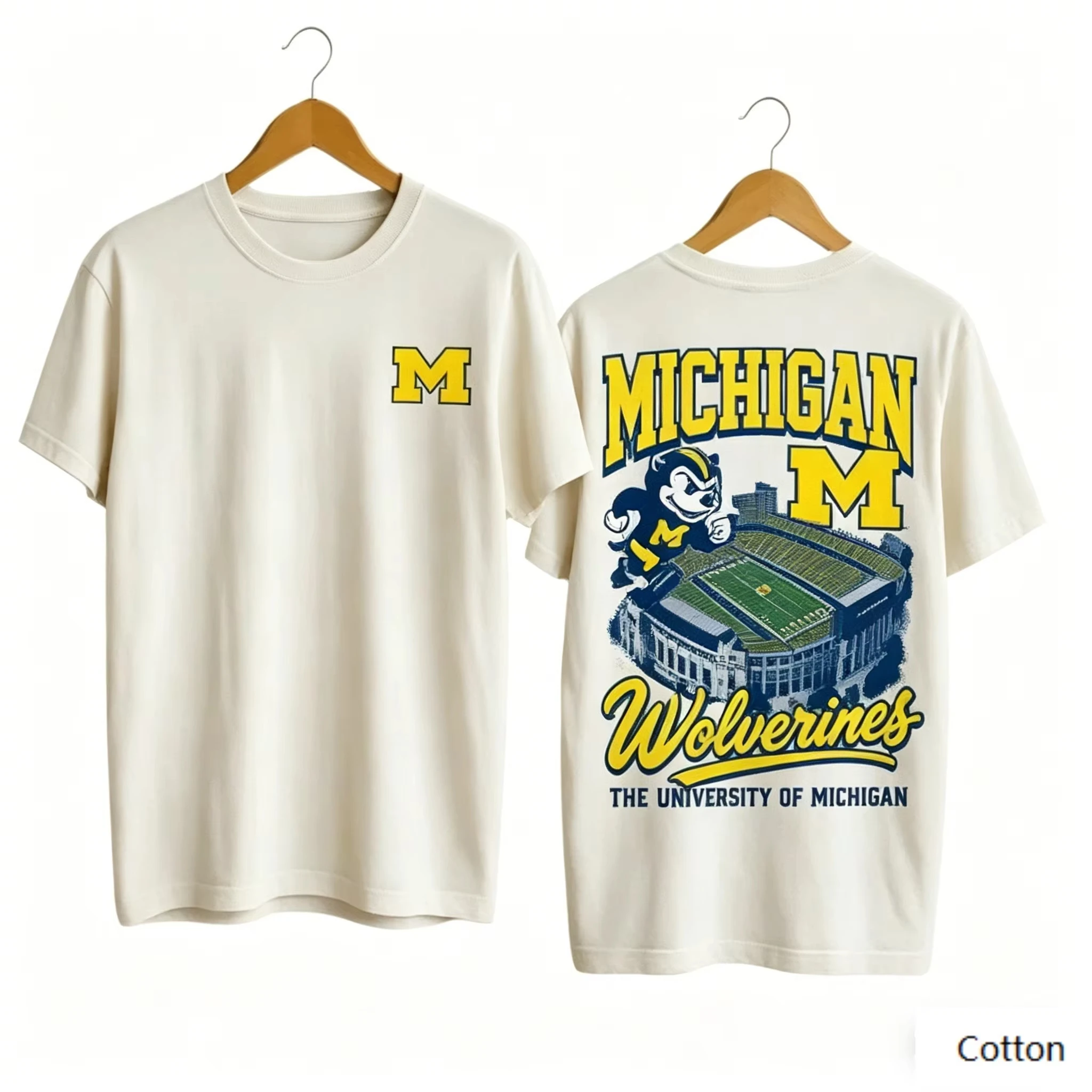 Camiseta de algodão com estampa retrô de esportes universitários americanos da Michigan State University, masculina e feminina, vintage, com gráfico d