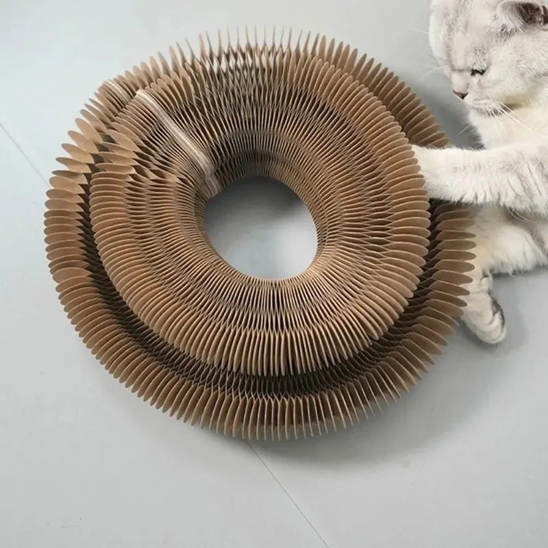 Durable Kitty Kurlz Cat Toy Cat Accordion Magic Organ Cat Scratching Board Cat Toy Ball Scratch Pad Cat Scratcher Kitty Kurlz