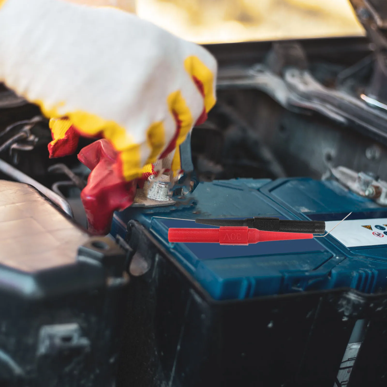 Sondas de perfuração de multímetro de teste, 6 peças, 0.7mm, ângulo reto, sondas de teste elétrico para multímetro doméstico industrial automotivo