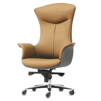 Office Light Luxury Boss Genuine Leather Business Computer  Home Study Swivel Long-Sitting Engineering Chair