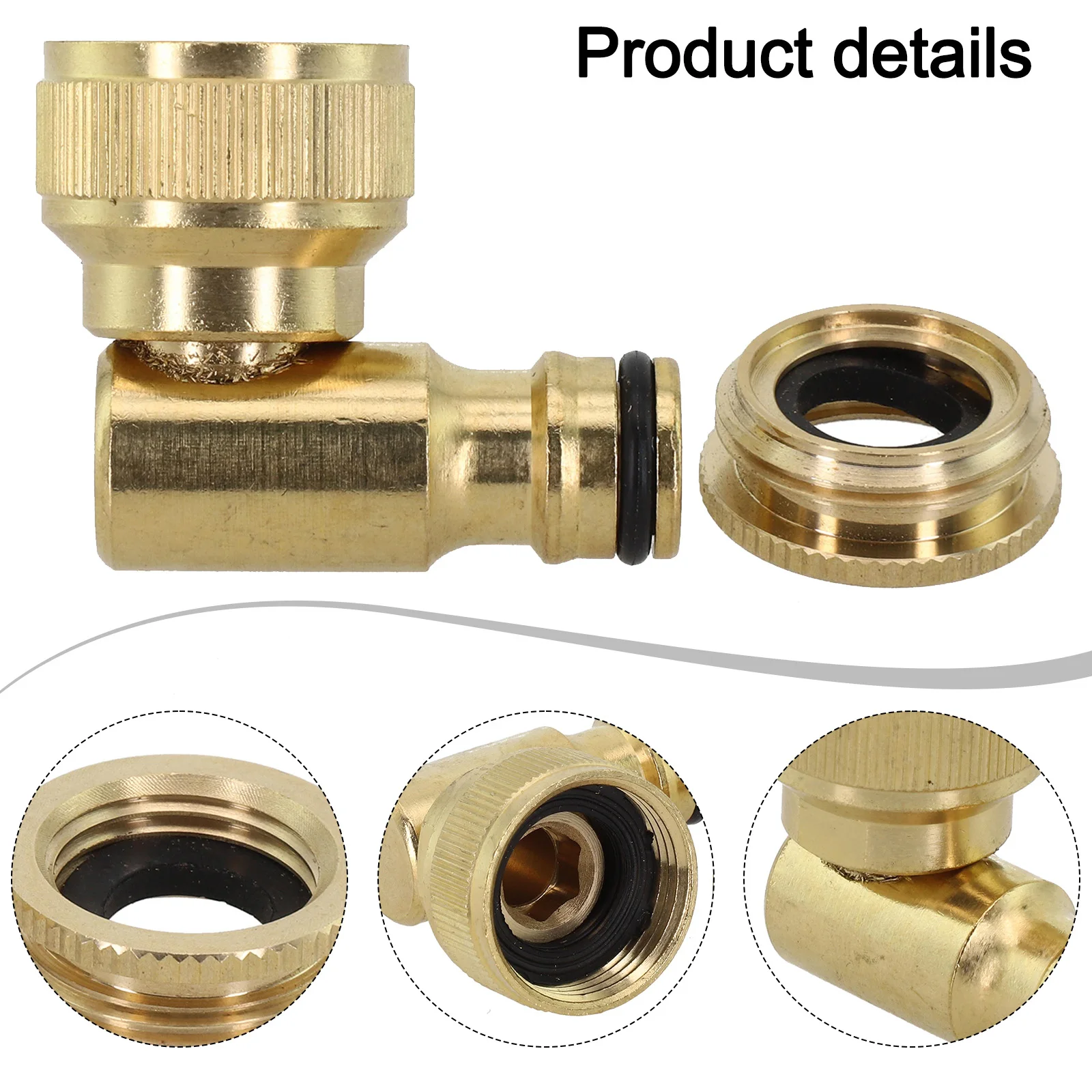 1 2 Inch Brass Hose Connection Solid Brass Watering Equipment 90-degree Connector External Thread Taps Fast Switching