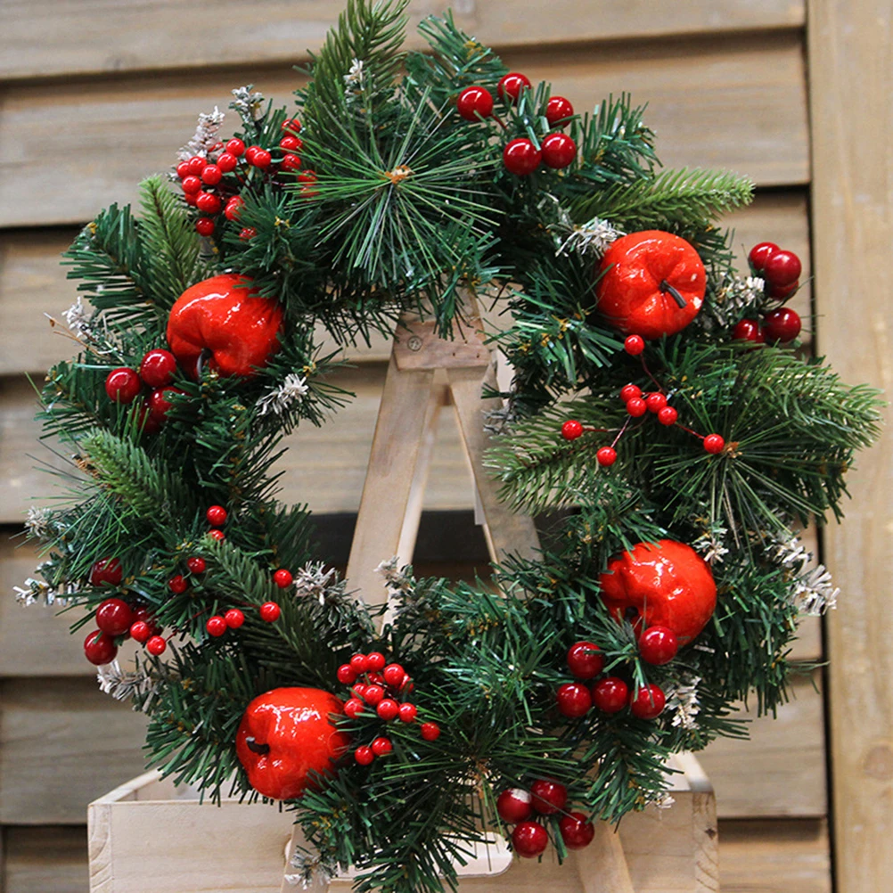 

Decorative Wreath Cm Christmas Door Hanging Home Autumn Holiday Reusable Shiny With Light Festive