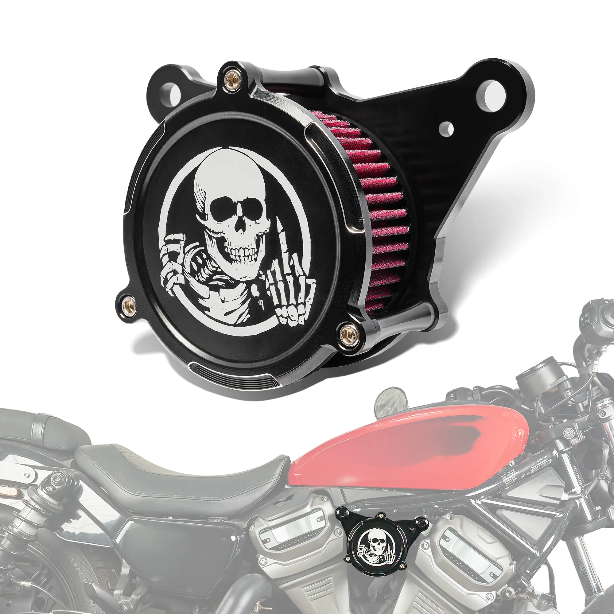 

Air Cleaner Motorcycle Intake Filter Kit Air Filters Accessories Harley Sportster Nightster RH975 RH975S Special 2022-up