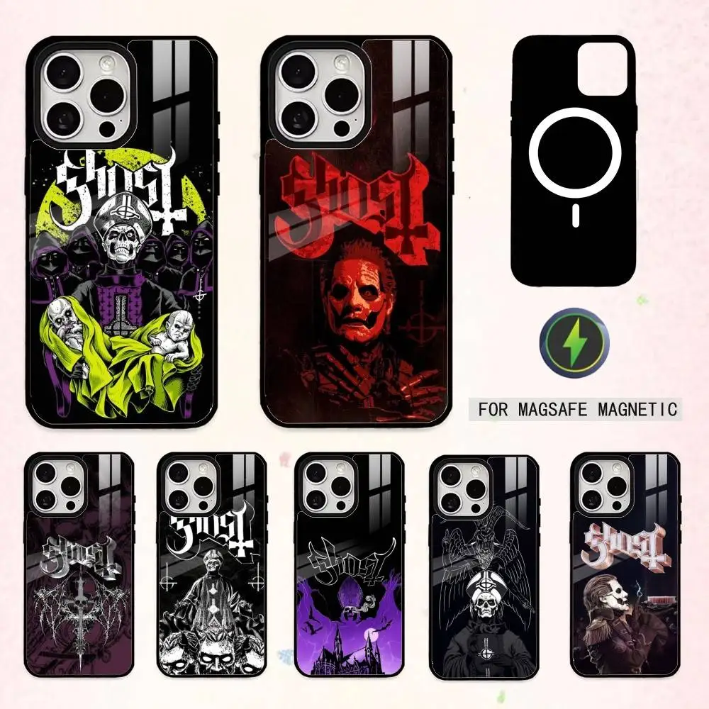 

Cool R-Rock B-Band G-GhostS Phone Case For iPhone17,16,15,14,13,12,11 Plus,Pro Max Magnetic For Magsafe Wireless Charging