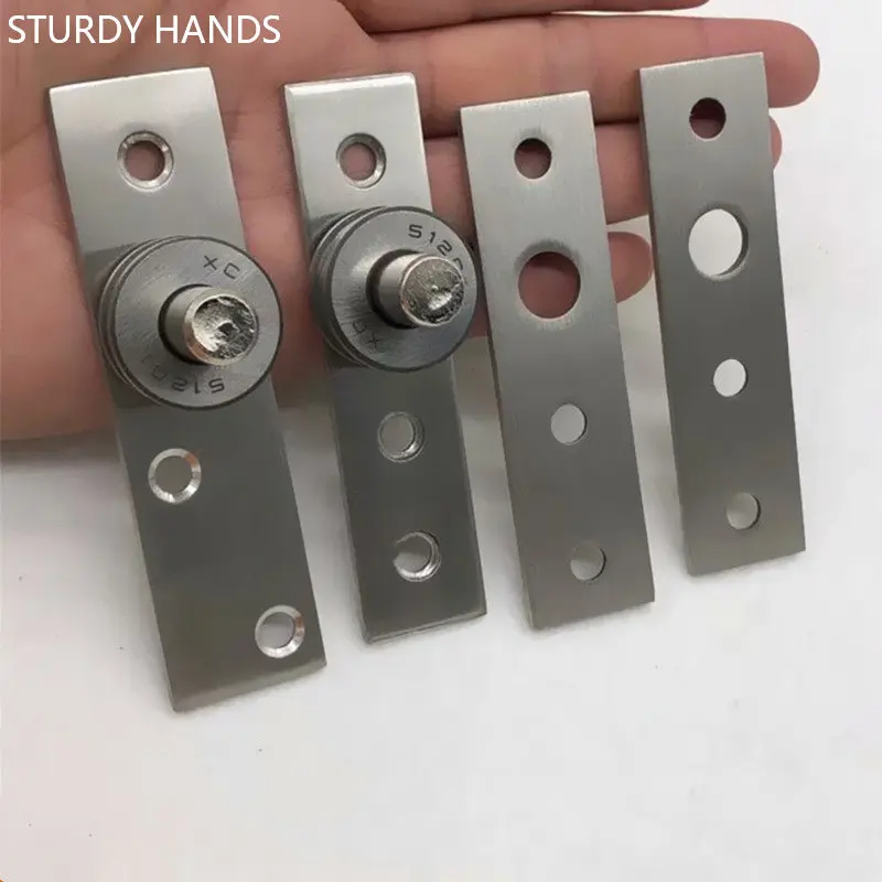 Stainless Steel Rotating Hinge 360 Degree Rotation Axis Up and Down Location Shaft Hidden Pivot Door Hareware Accessories