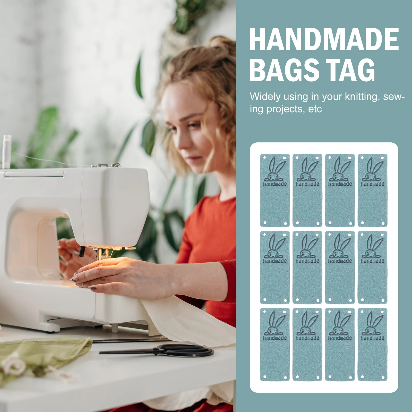 

100 Pcs Embossed Suede Tags Handmade Labels for Knitting Clothing Items Accessories Crochret Sewing Hat