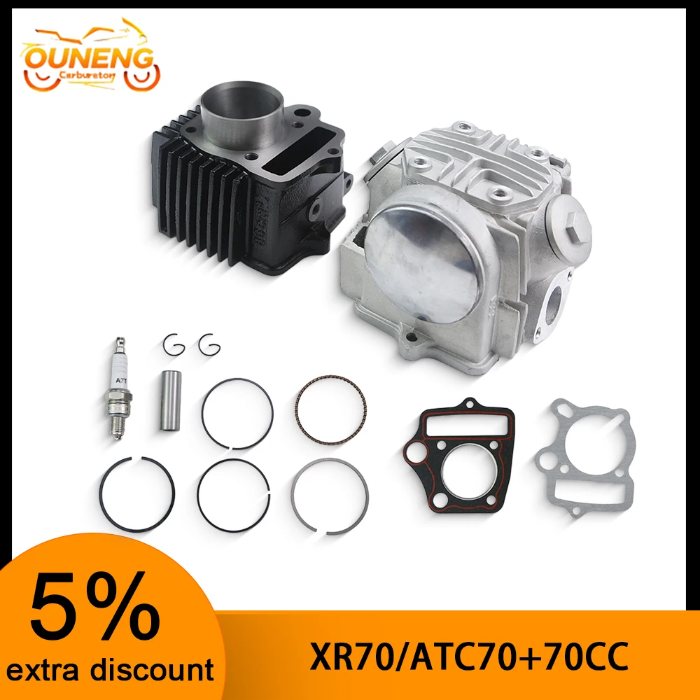 Motorrad 70ccm Motor Zylinderkopf Kolben Umbausatz für Honda XR70 ATC70 JH70