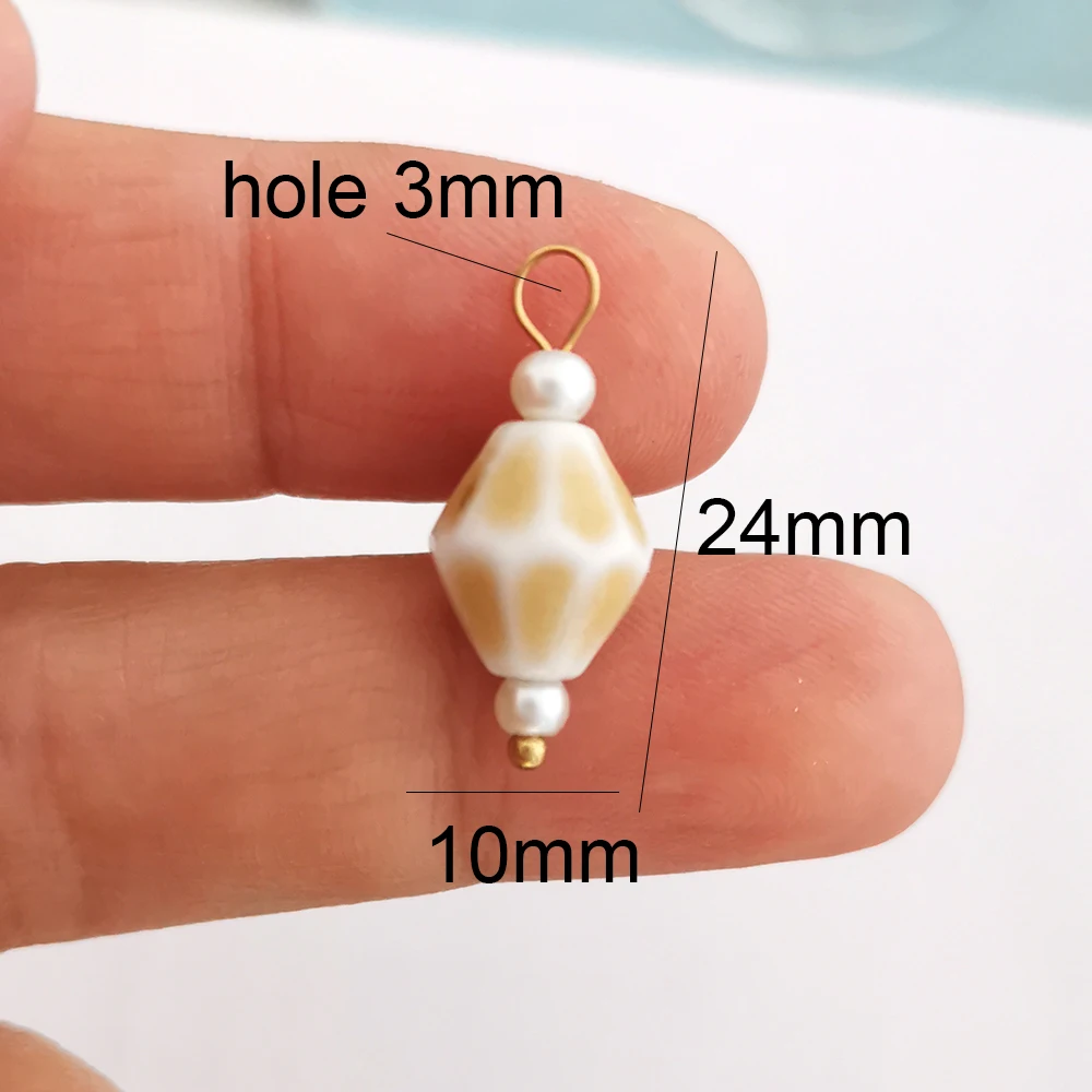 Ceramics Pendant Charm for DIY Jewelry Making