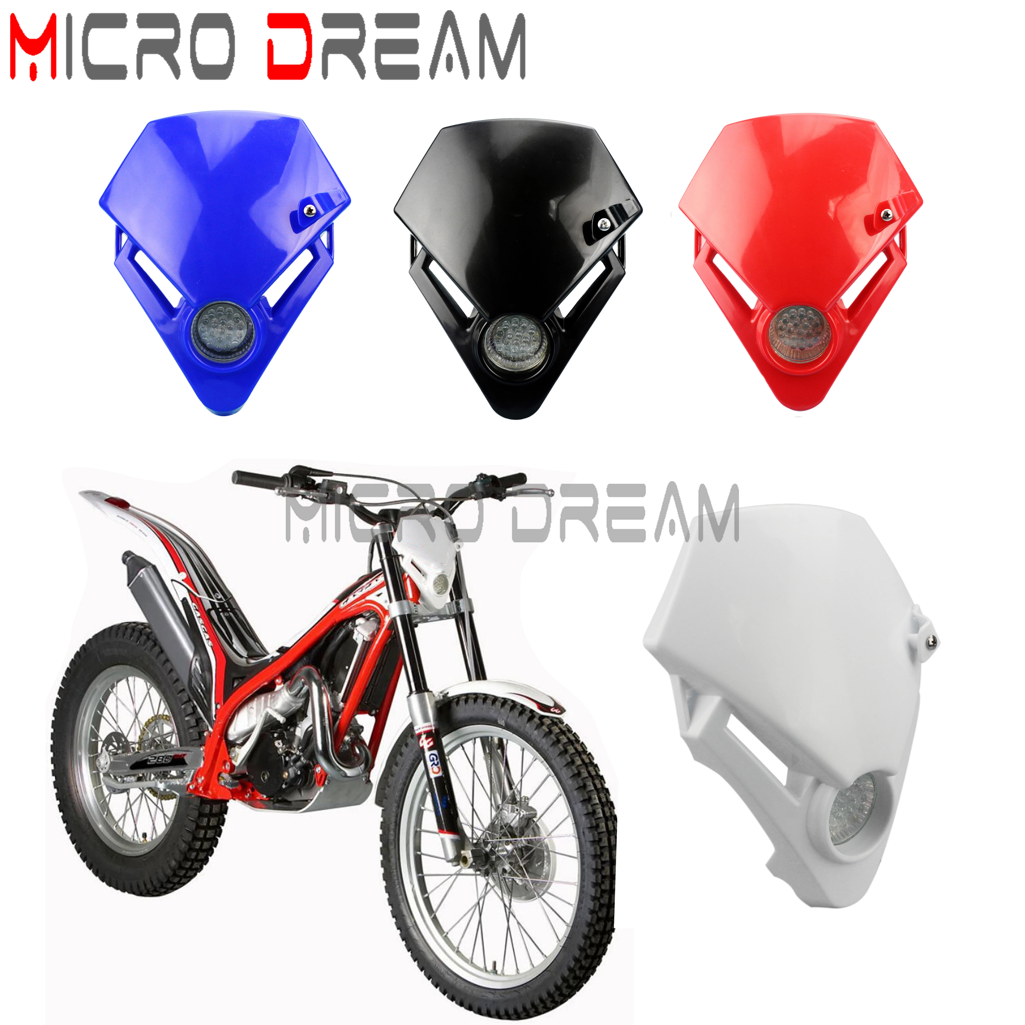 LED Motorcycle Trial Enduro Motocross Front Headlight Version For Gas Gas TXT Trial 50 80 120 200 250 270 280 300 Pro Racing