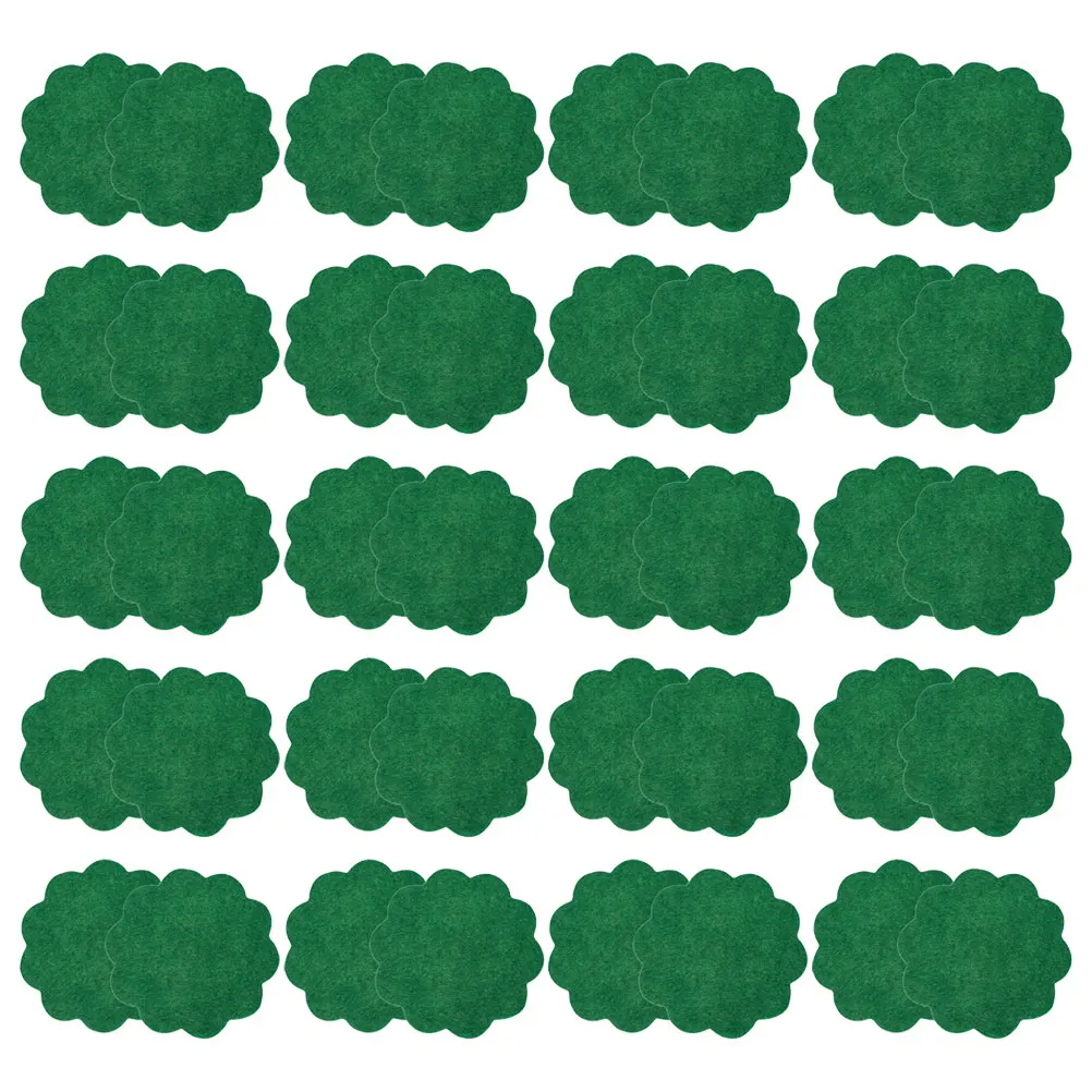 

40 Pcs Leakproof Bottom Grid Mat for Flower Pot Green Flower Shape 5cm Planter Coaster Pads Air Permeability Healthy Plant