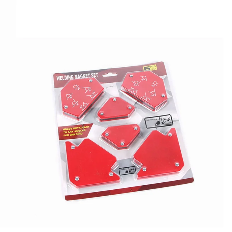 6Pcs Protractor Strong Magnetic Welding Positioner Magnetic Multi-Angle Welding Fixture Right-Angle Magnet Welding Tool