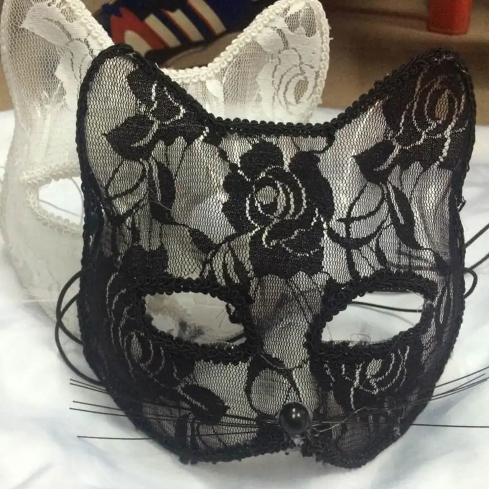 Sexy Lace Harness Cosplay Cat Woman Halloween Half Eyes Black Face Masks Bdsm Fetish Bondage Erotic Sex Shop Accessories 18
