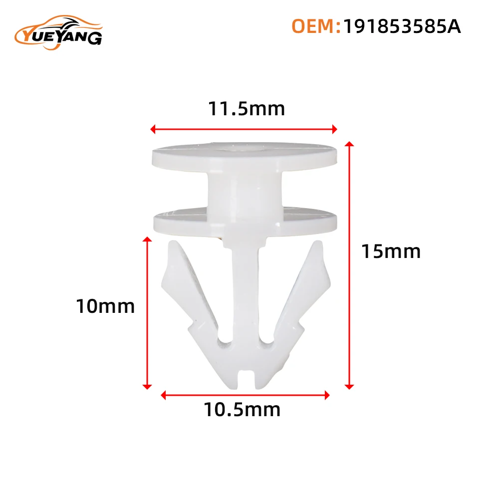 ANDMARY 【AM0819】 191853585A 1H0853586 Wheel Arch Trim Clips for Audi VW