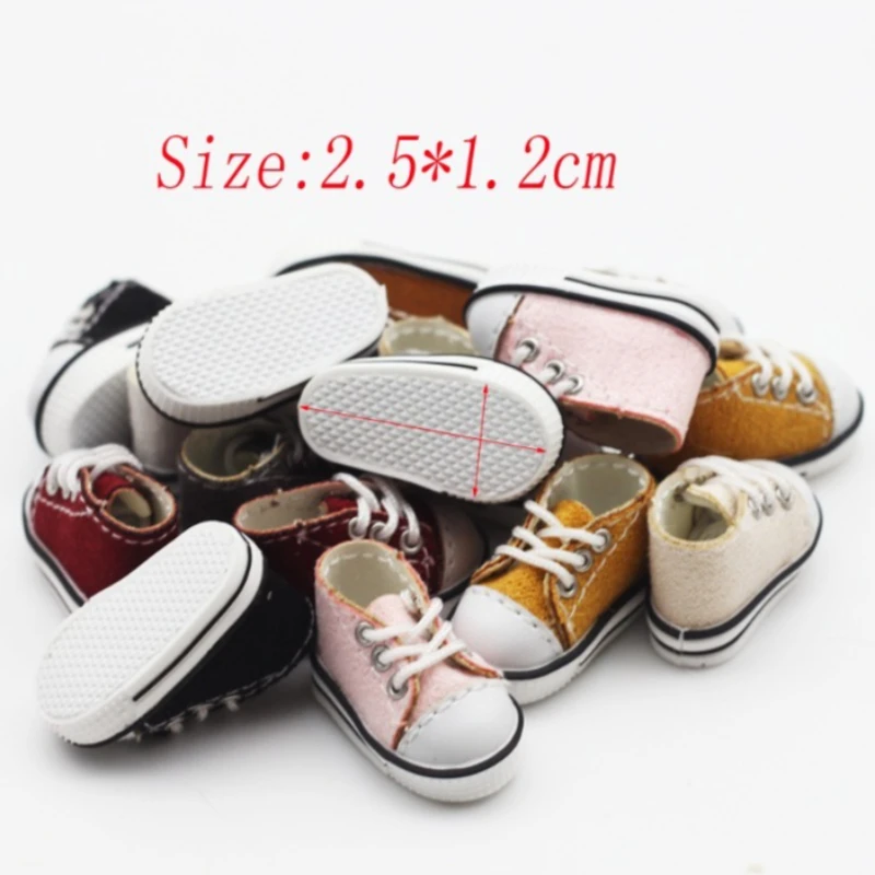 1/12 Puppenschuhe 2,5 * 1,2 cm Segeltuchschuhe passend für OB11/GSC/YMY-Puppen