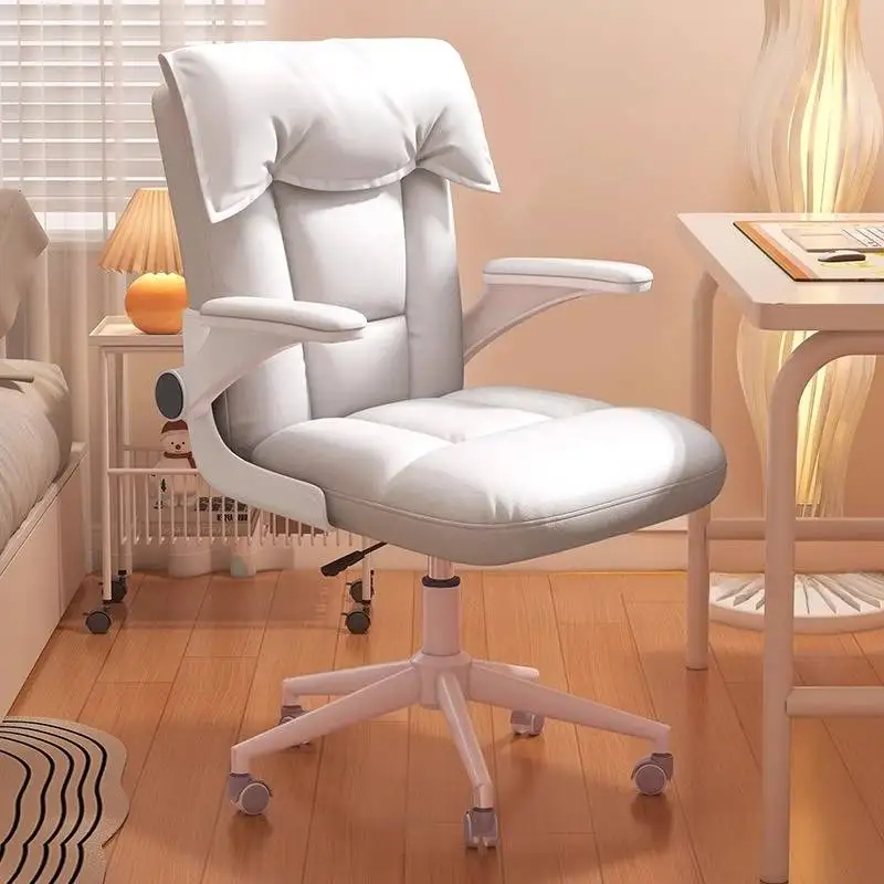 

Wood Adjustable Office Chairs Ergonomic Retro Designer White Office Chairs Relaxing Leather Silla De Escritorio Furniture