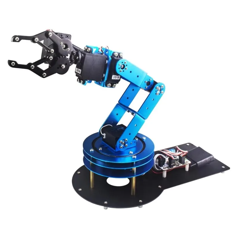LeArm 6DOF DIY STEM التعليم تعلم البرمجة مخلب سطح المكتب ذراع آلي صغير AI طقم أذرع آلي مع البرنامج التعليمي