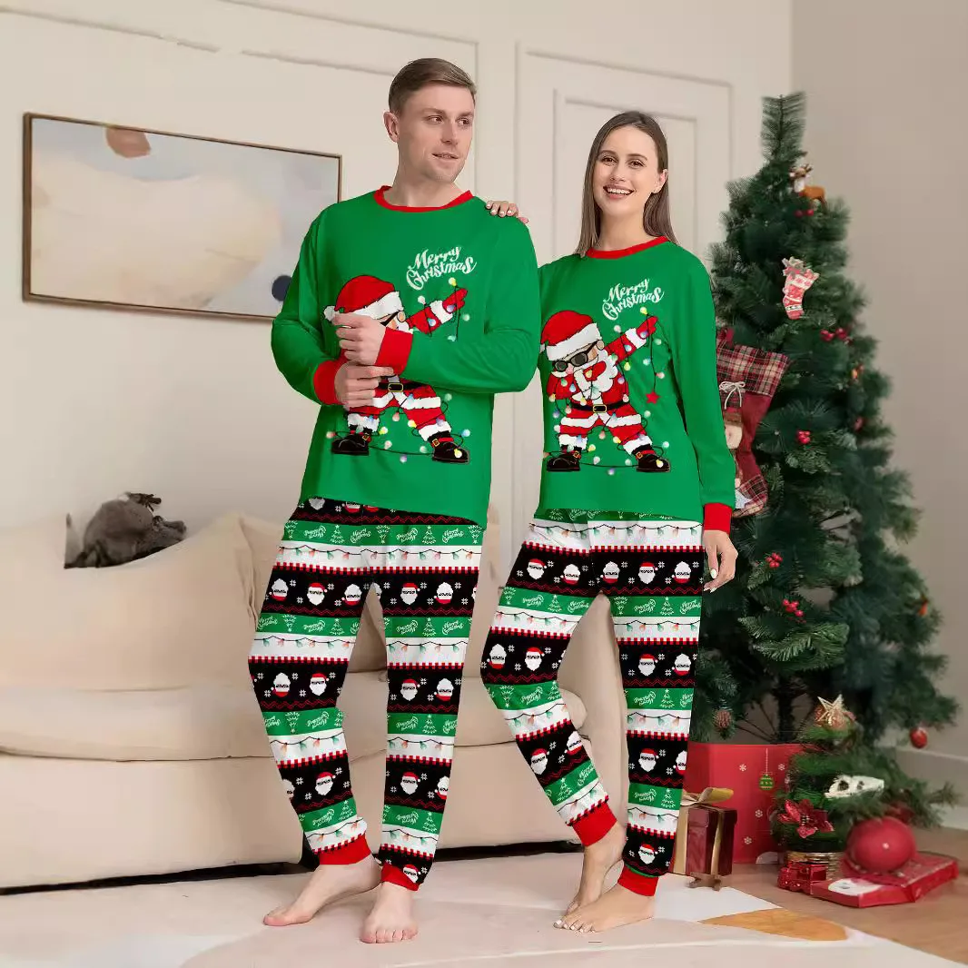 Christmas Family Pyjamas Adult Mother Father Kids Set Matching Outfits Santa Claus Print Baby Romper Sleepwear Xmas Home Pijamas