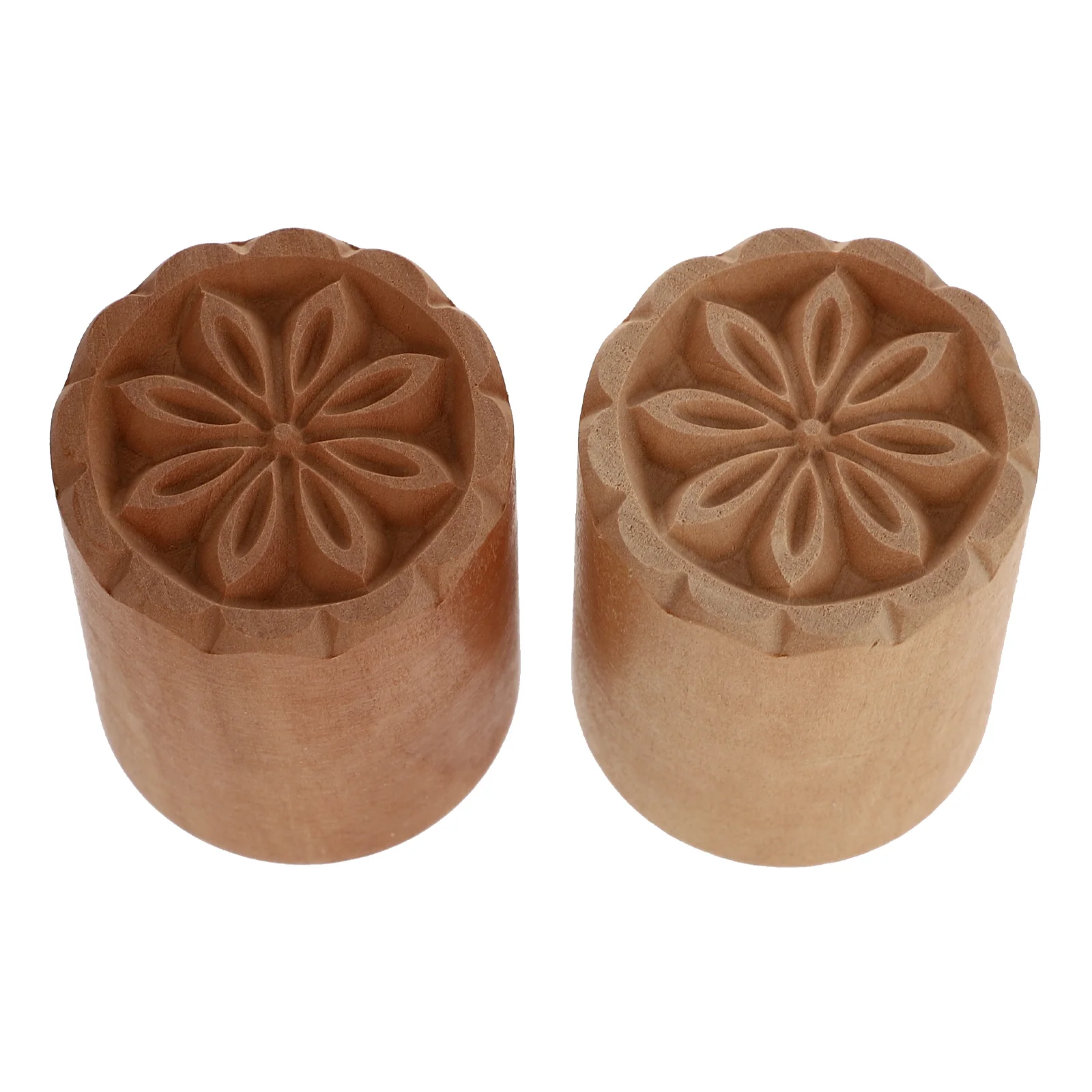 

2 Pcs Baking Stamp Postage Stamps Paste Stamper Wooden Dough Stampers Printing Seals Supplies