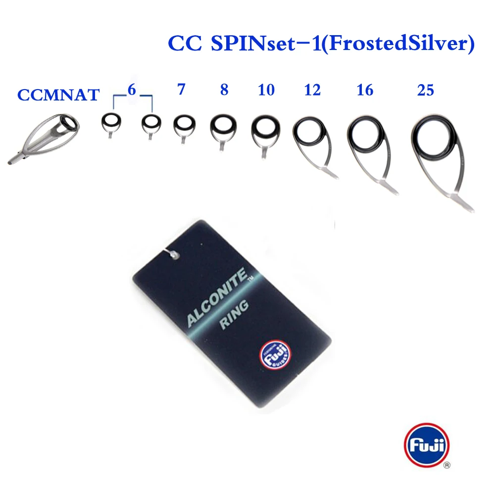 Original Fuji Guide Set KW6-12 A Ring Edelstahlrahmen für Spinn- und Wurfangelruten-Bauer Sportzubehör – Detail 14