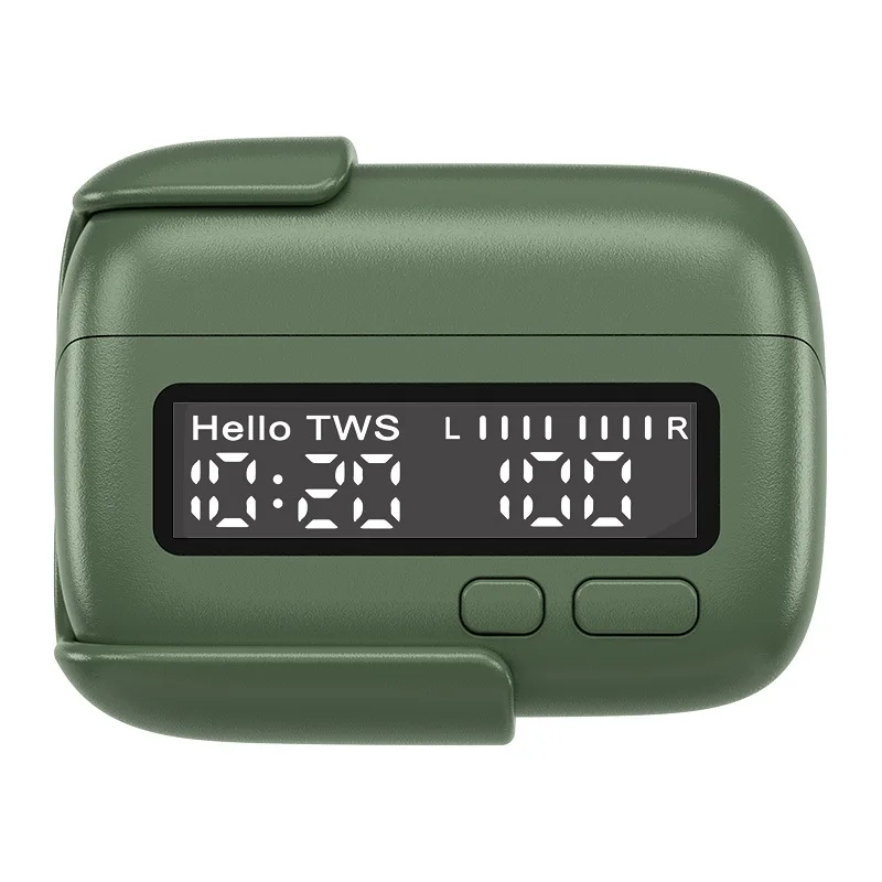 Portable wireless Bluetooth headset, pager, unique retro style, digital display clock