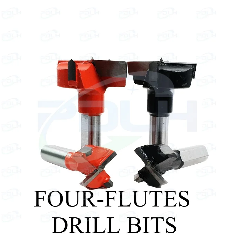 10PCS Tungsten Carbide Woodworking Tools Four-Flutes  Drill Bits 70 57m Length for Woodworking Machine