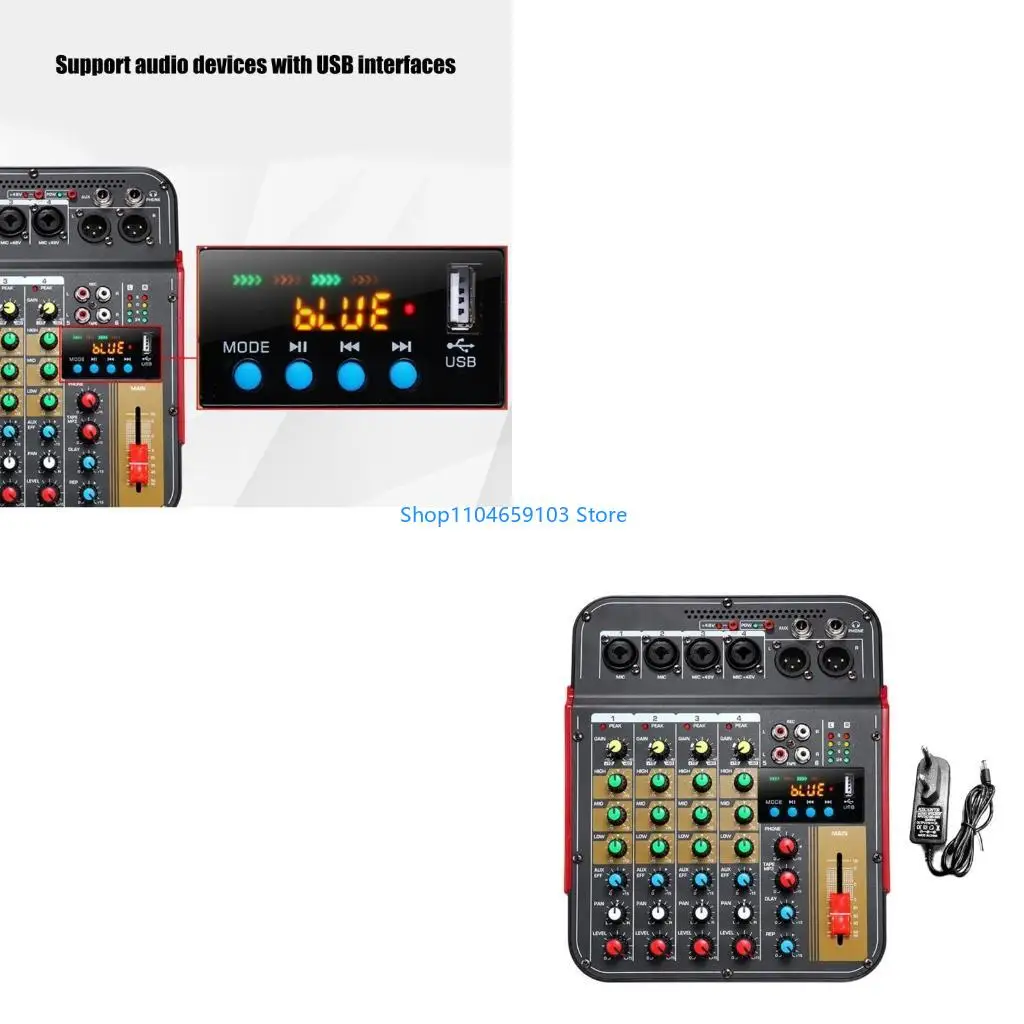 

6Channel Audios Mixer USB -плата с беспроводным потоковым аудионым звуком.