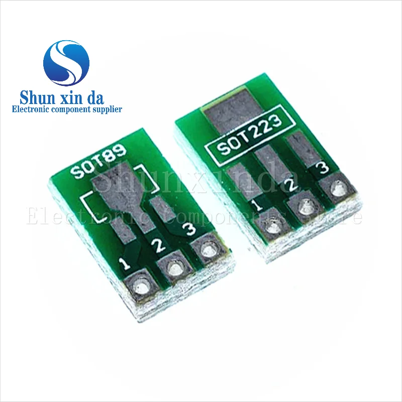 20PCS SOT89 SOT-223 SOT-89 SOT223 to DIP PCB Transfer Board DIP Pin Board Pitch Transistor IC Adapter plate Conversion board