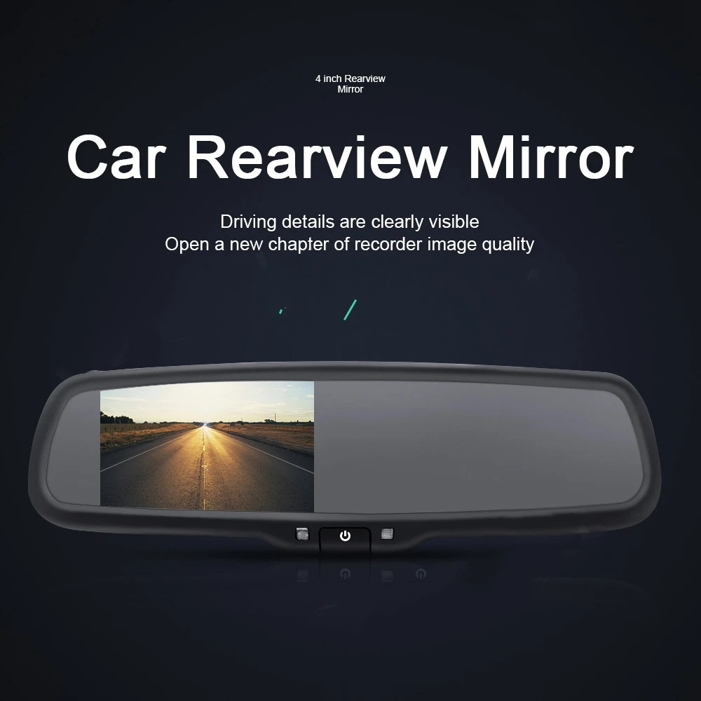 Car 4.3-Inch Dash Cam Mirror Auto-Dimming AHD Display With Special Car Bracket HD Reversing Rearview Mirror-AS55