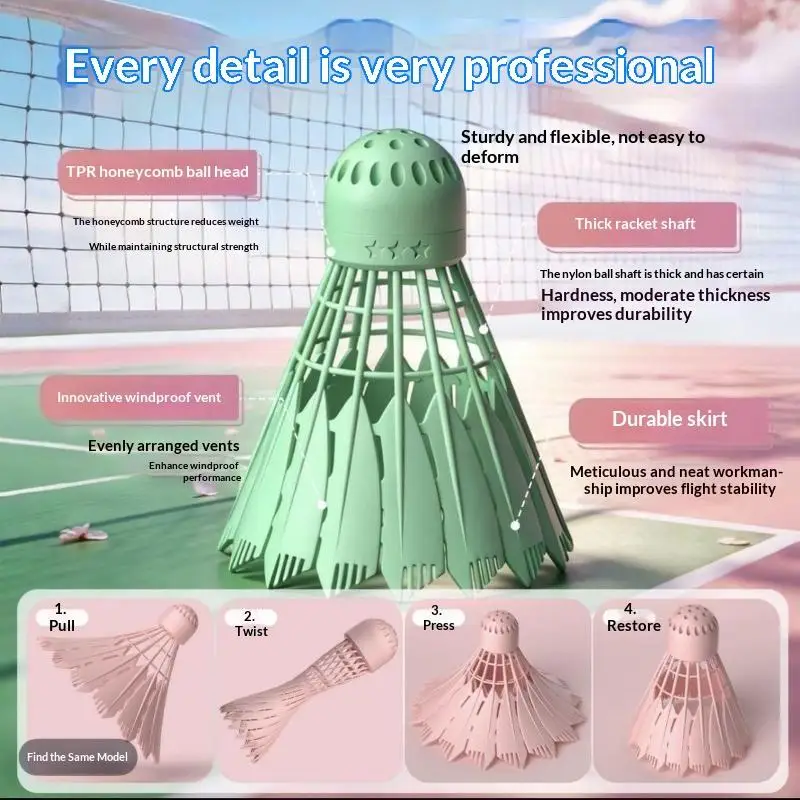 Glow in Dark LED Badminton Balls High Brightness Long Lasting Lighting for Night Training Outdoor Recreational Activities