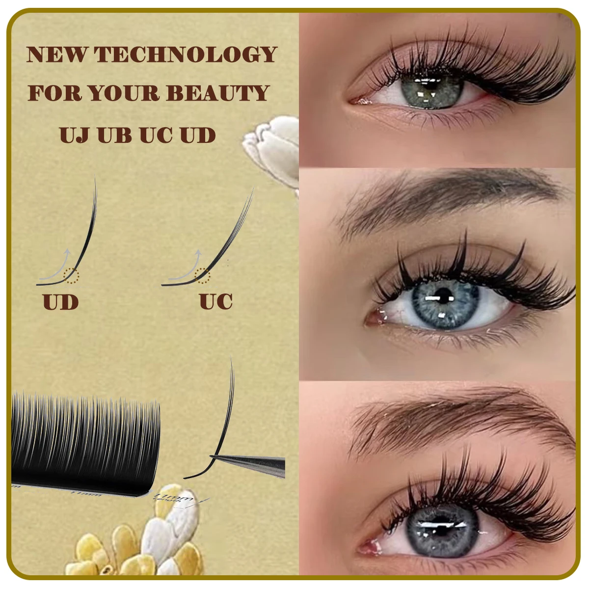 Domi Lash Camellia UJ UB UC UD Curl Individual Lashes 0.05 0.07 Eyelash Extensions Upgrade Premium Soft Camellia Lashes