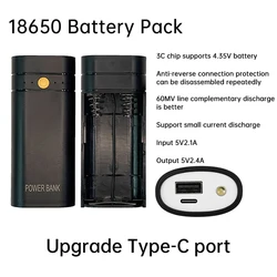 18650 Portable Battery Charger Case 18650 DIY Power Bank Box Kit USB Output Ports 3.7V Plastic Mobile Power Supply Housing Shell