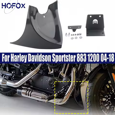 Motorcycle Front Spoiler Black Lower Chin Fairing Universal For Harley Davidson Sportster 883 1200 2004-2018